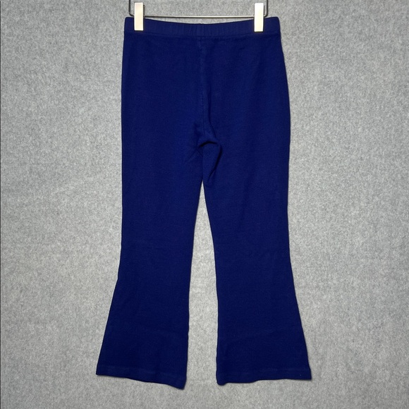 St. John Women’s Wool Blend High Rise Flared Cropped Blue Pants Sz 4 - Picture 3 of 5